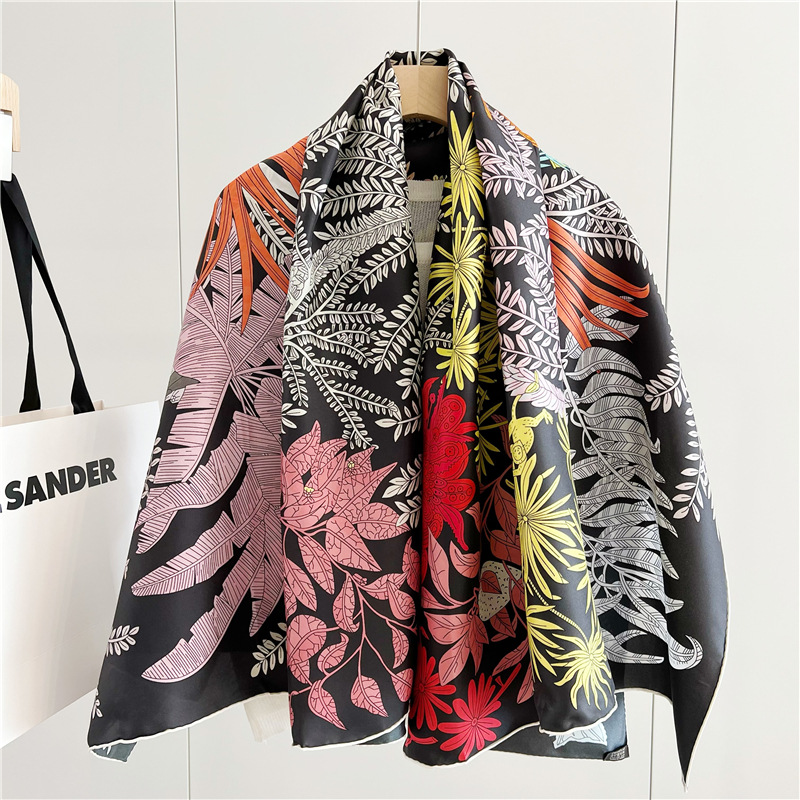 Summer Clothing Accessories - 14mm 실크 스카프 여성용 핸드롤드 엣지