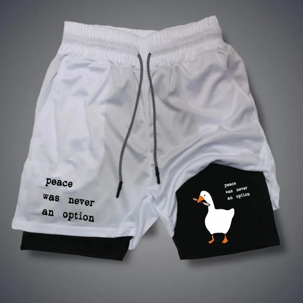 Summer Duck Clothing - 만화 오리 프린트 남성 반바지 여름