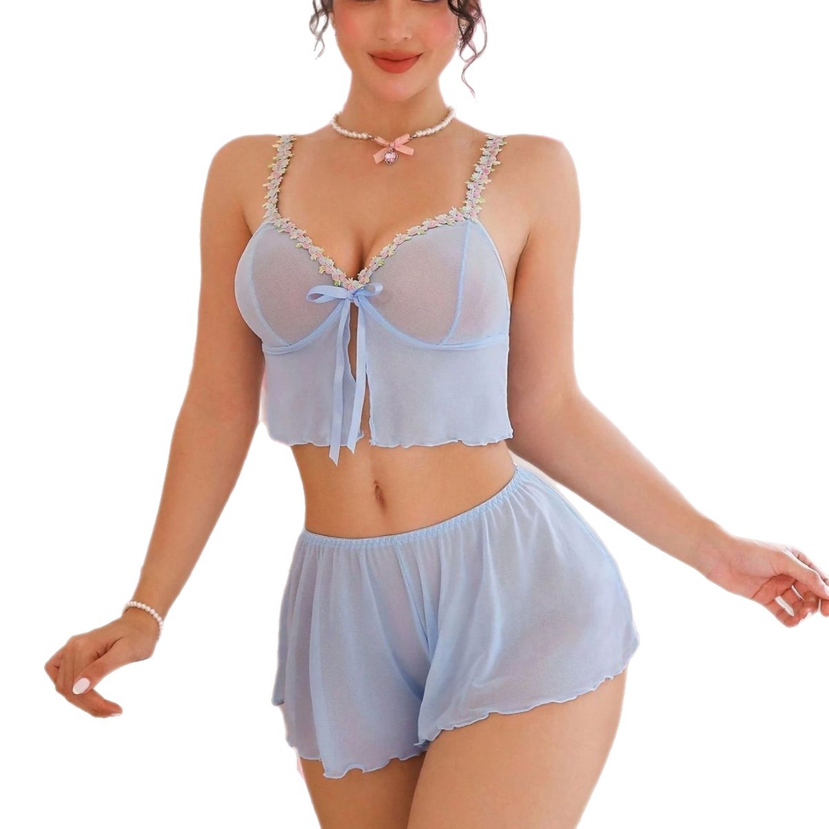 Summer Clothing For Women - 2피스 웨스턴 스타일 섹시 핑크 귀여운