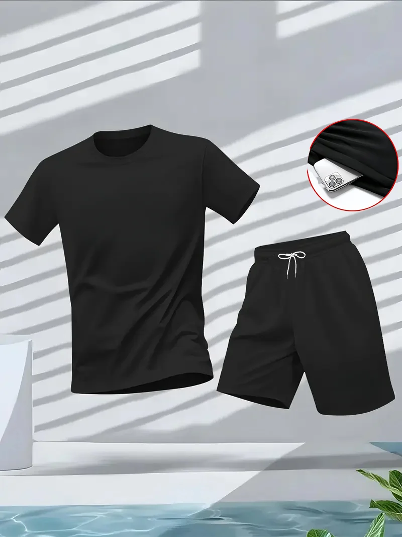 Summer Clothing Men Fashion - 남성 정장 2피스 세트 패션 레저