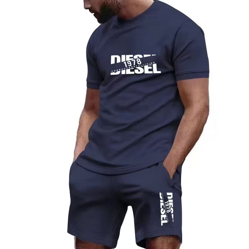 Summer Clothing Men Fashion - 2026 신상 여름 남성 티셔츠+반바지 세트