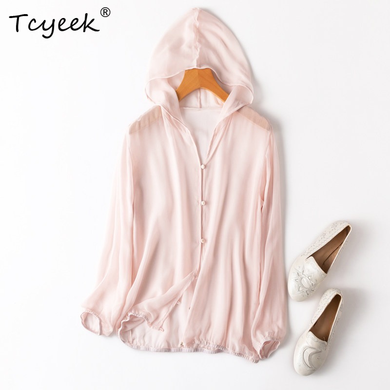Summer Clothing For Women - Tcyeek 100% 리얼 멀버리 실크 여성