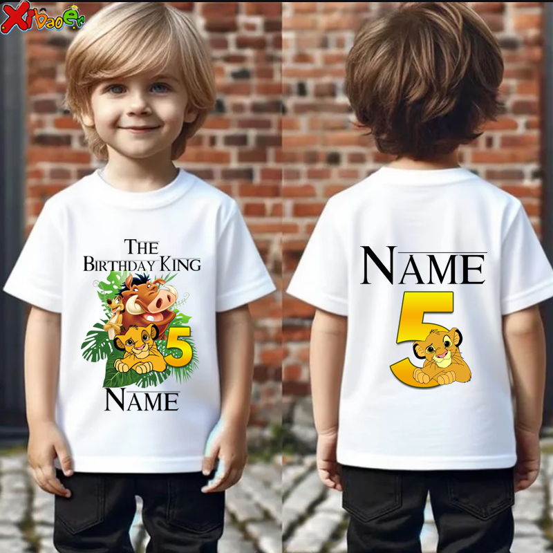Summer Clothing Name - 생일 소년 셔츠 5 번째 어린이