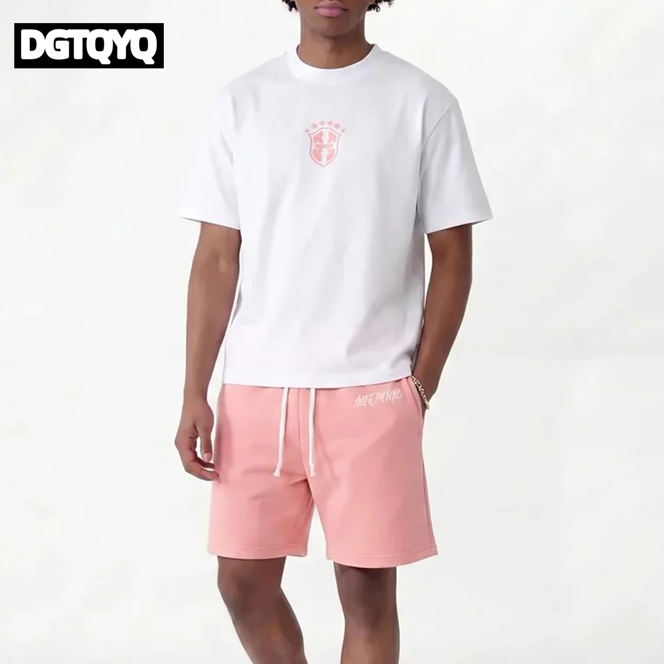 Summer Clothing For Women - 남성용 여름 신상 핑크 자수 캐주얼