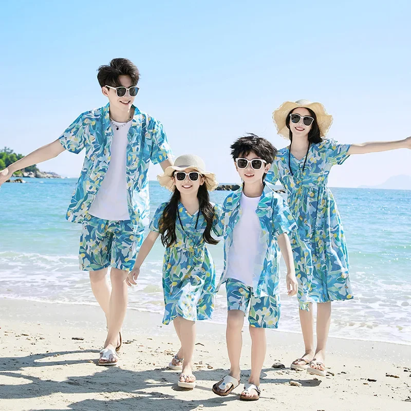 Summer Clothing Looks - 아버지 아들 셔츠 세트옷 여름 휴가룩