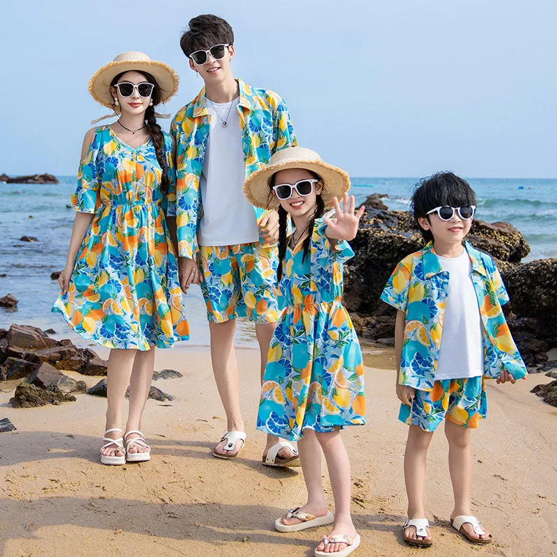 휴가철 커플 룩 부모 자식 옷, 과일 프린트, 가족 매 - Summer Clothing Looks 리뷰 및 가격