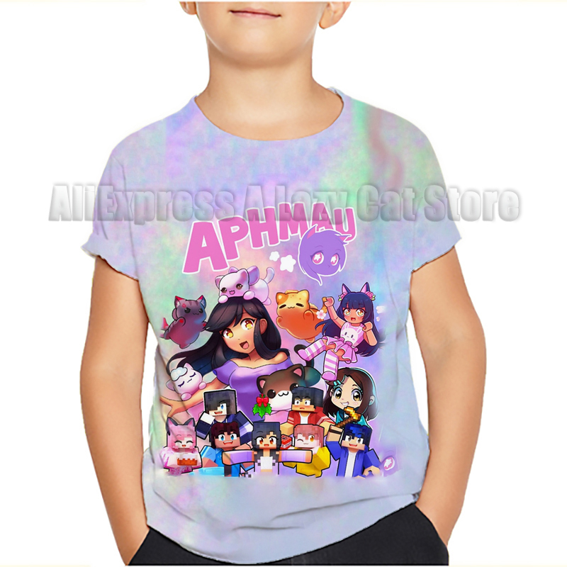 Aphmau Meows 고양이 티셔츠, 만화 아기 티셔 - Summer Clothing Newborn 리뷰 및 가격