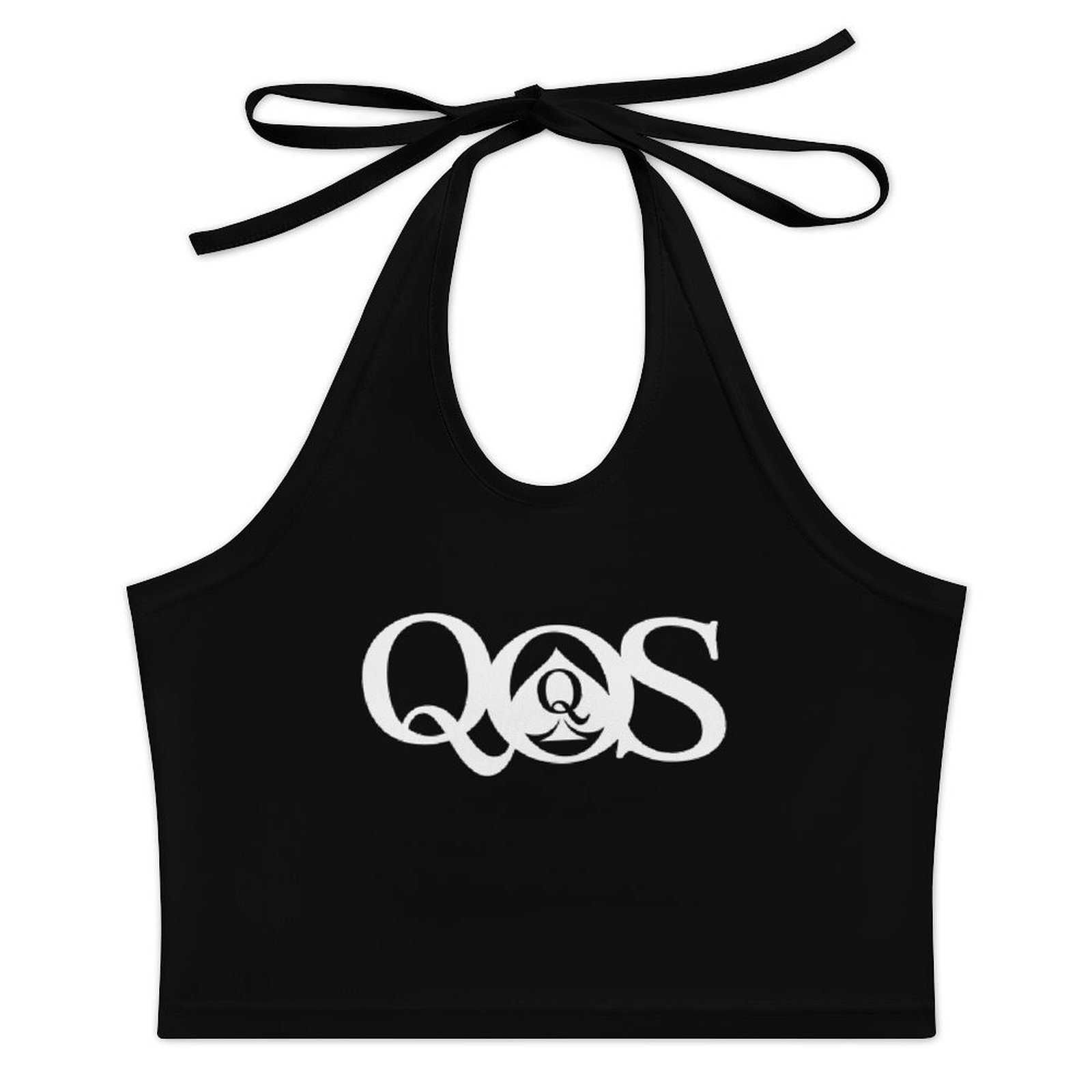 여성용 QOS 프린트 타이 홀터탑 백리스 스쿱넥 이중  - Halter Neck Top 리뷰 및 가격