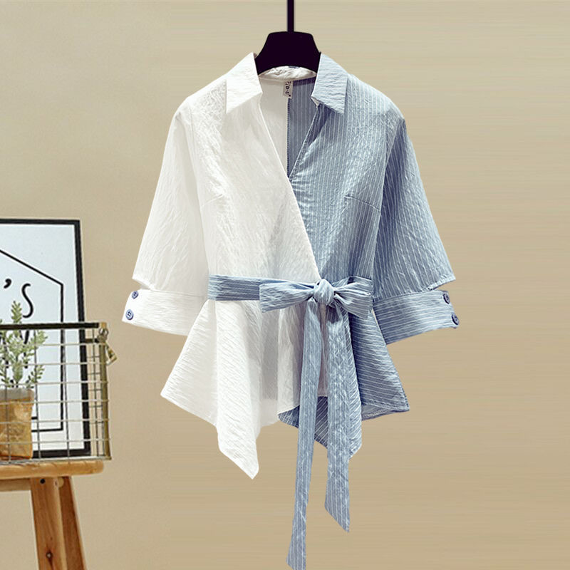 2025 여름 새로운 스티치 쉬폰 셔츠 여성 세트 우아 - Summer Clothing Men 2025 리뷰 및 가격