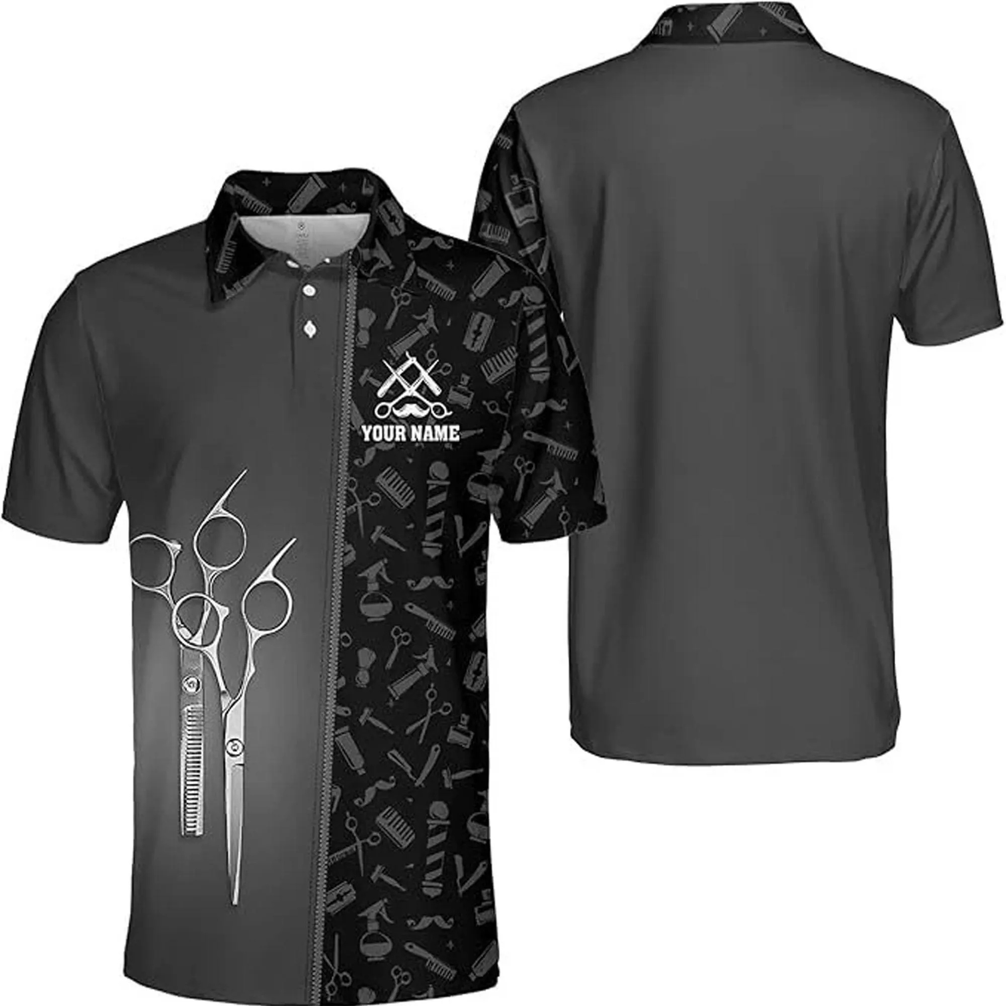 2025 바버 남성용 반팔 폴로 셔츠, 미용사 코스프레 - Summer Clothing Name 리뷰 및 가격