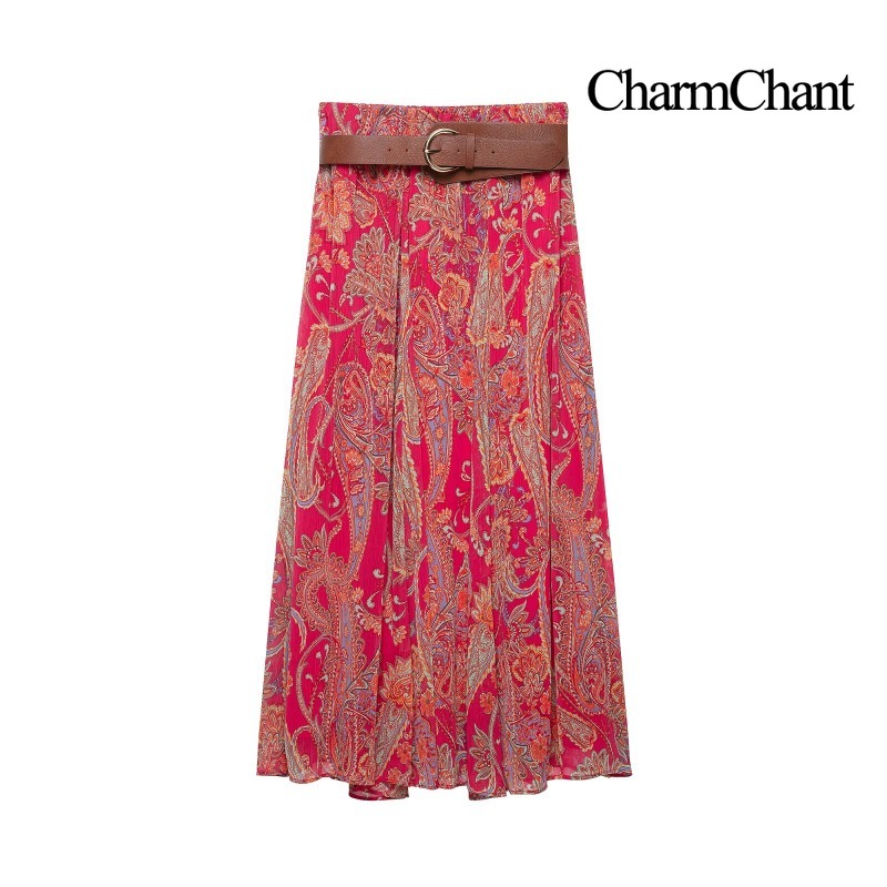 CHARMCHANT 여성용 페이즐리 프린트 홀터넥 러플 - Summer Clothing Accessories 리뷰 및 가격