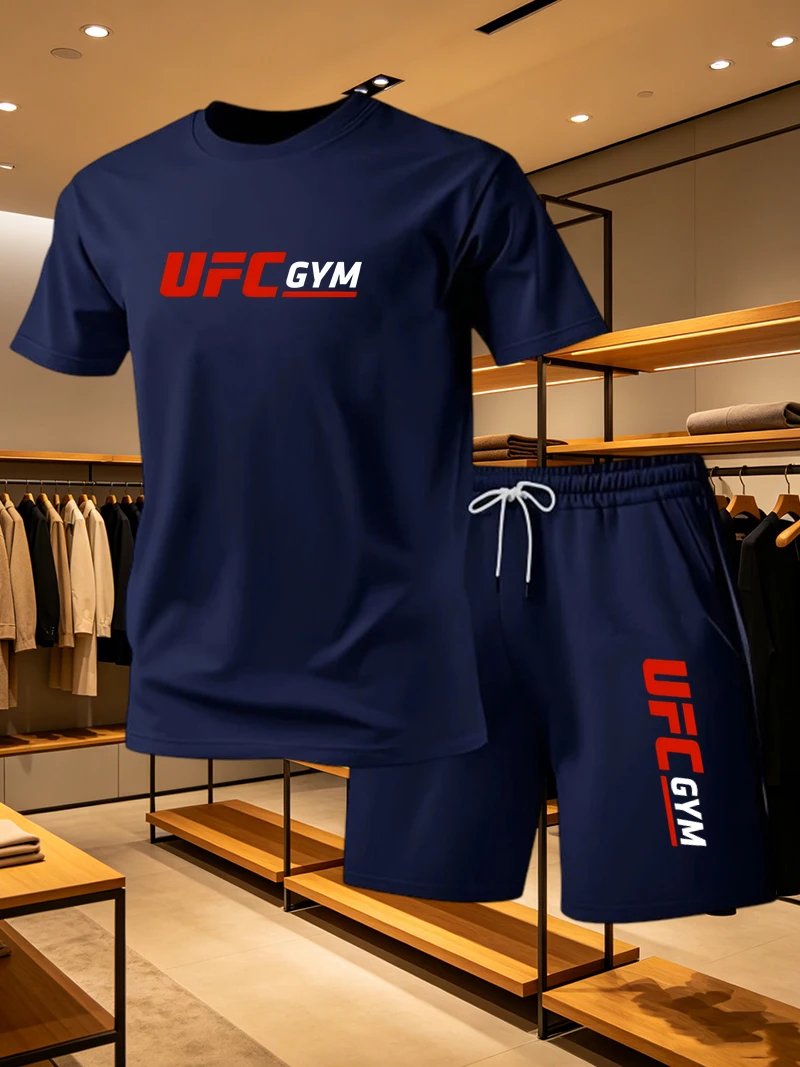 남성 패션 티셔츠 반바지 UFC 캐주얼 세트 여름 스포 - Summer Clothing Men Fashion 리뷰 및 가격