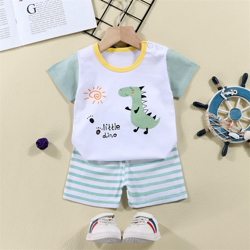 코튼 티셔츠 + 반바지 2 피스 운동복 세트 어린이 만 - Summer Clothing Newborn 리뷰 및 가격