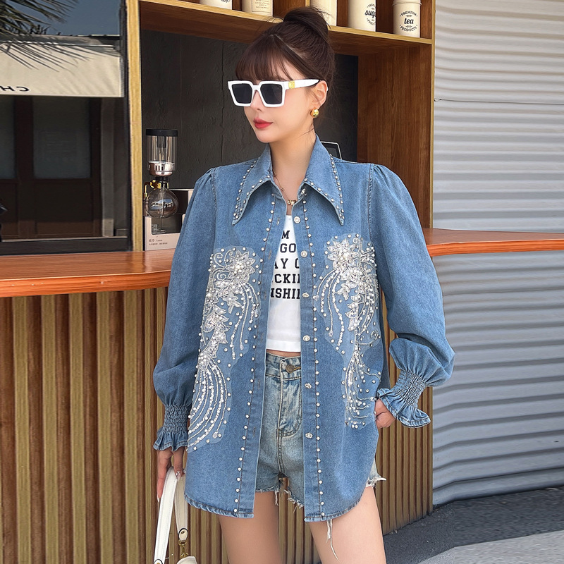 ZXRYXGS 기질 트렌드 다이아몬드 박힌 꽃 데님 재 - Summer Clothing Trends 2025 Women'S 리뷰 및 가격