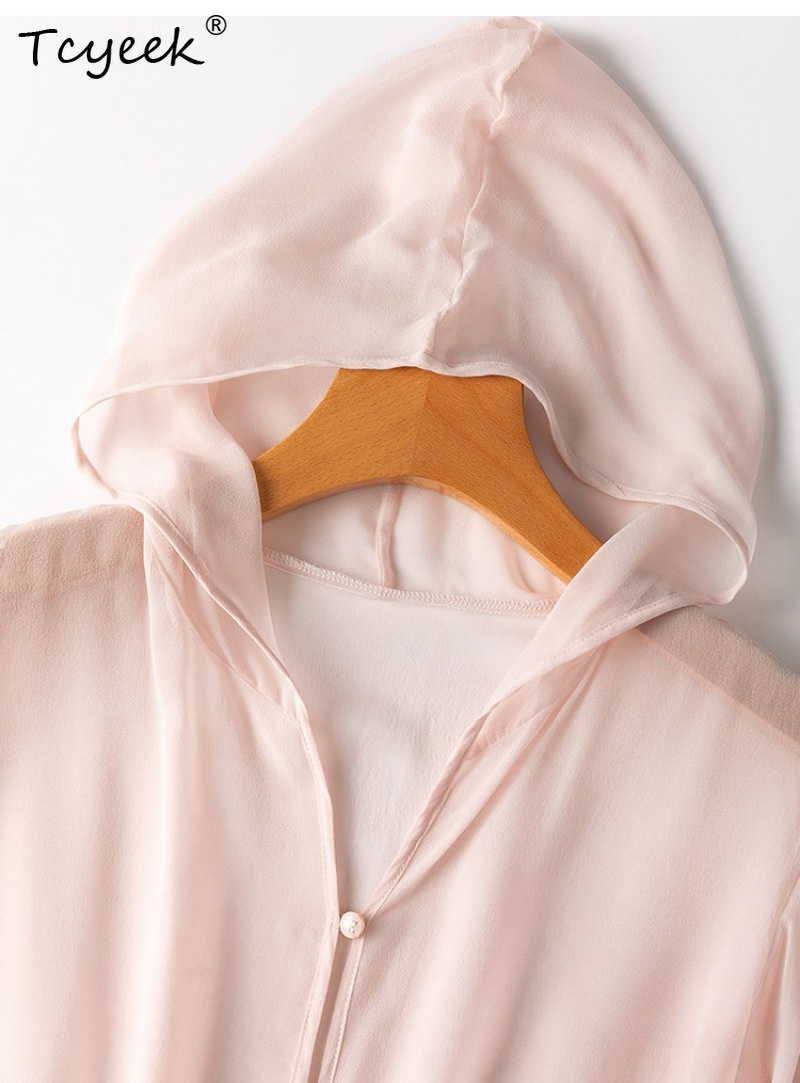 Tcyeek 100% 리얼 멀버리 실크 여성 탑 202 - Summer Clothing For Women 리뷰 및 가격