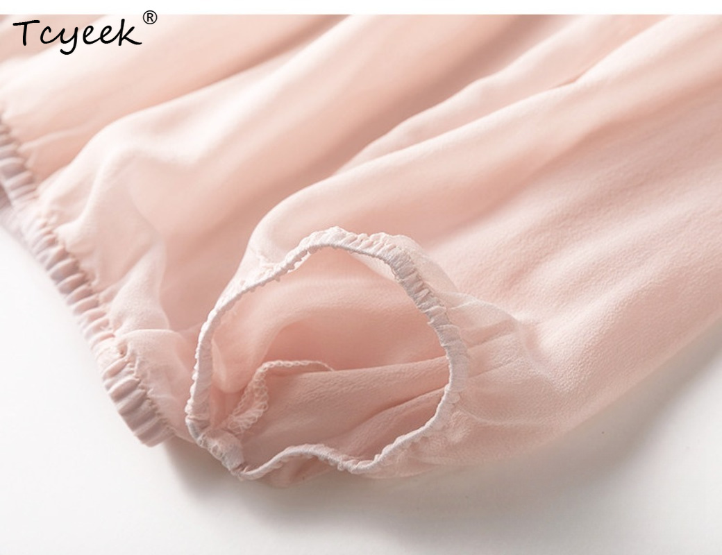 Tcyeek 100% 리얼 멀버리 실크 여성 탑 202 - Summer Clothing For Women 리뷰 및 가격
