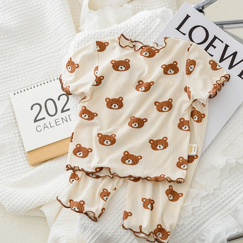 2026 여름 면 만화 캐주얼 잠옷 세트 아기 옷 소녀 - Summer Clothing Newborn 리뷰 및 가격