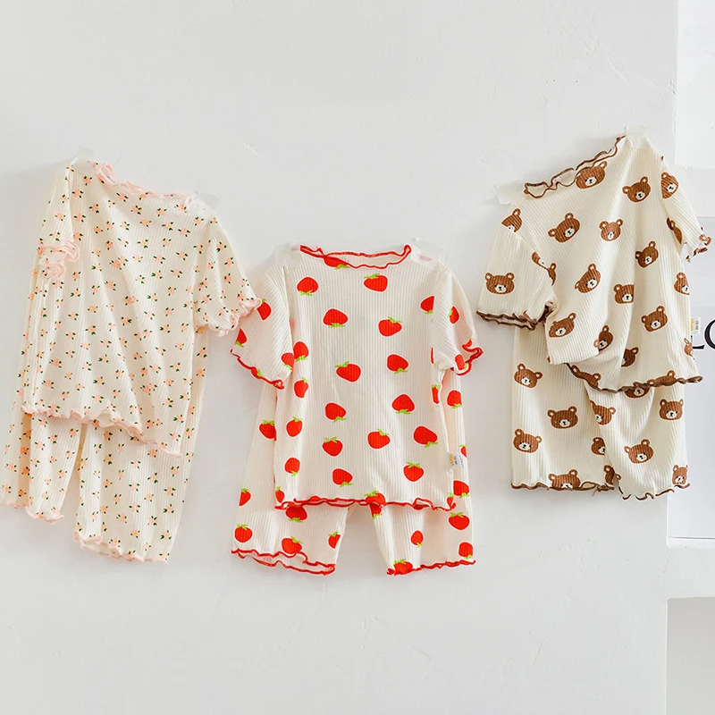 2026 여름 면 만화 캐주얼 잠옷 세트 아기 옷 소녀 - Summer Clothing Newborn 리뷰 및 가격