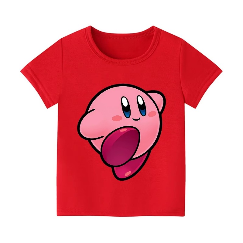 2026 커비 여름 반팔 티셔츠 귀여운 아동용 컬러풀  - Summer Games Clothing 리뷰 및 가격