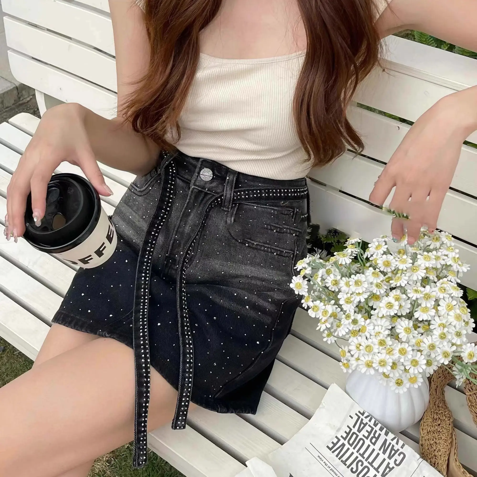 여성용 청치마 그라데이션 하이웨이스트 데님 스커트 단정 - Summer Clothing Trends 2025 Women'S 리뷰 및 가격