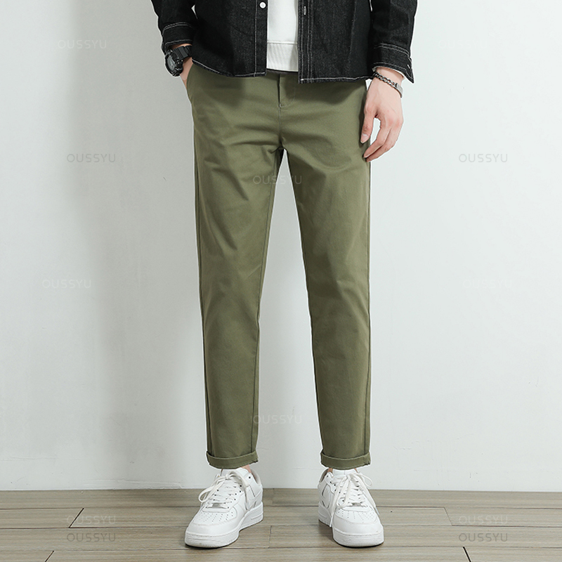 2025 봄 여름 새로운 캐주얼 바지 남성 97% 코튼 - Summer Clothing Men 2025 리뷰 및 가격
