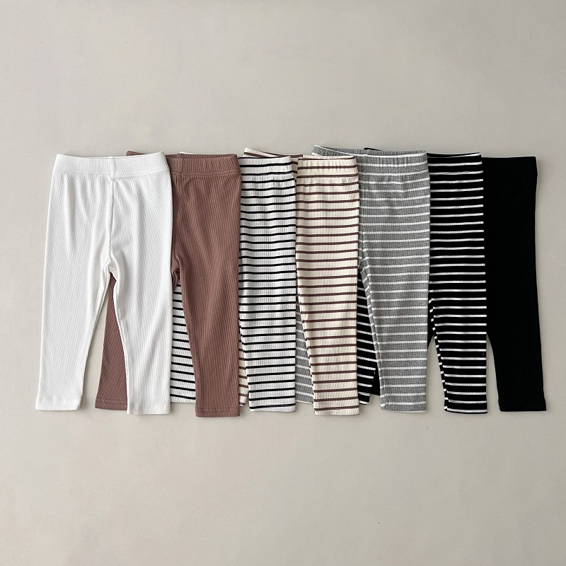 아기 옷 0-6 세 어린이 바지 줄무늬 면 소녀 솔리드 - Summer Clothing Newborn 리뷰 및 가격