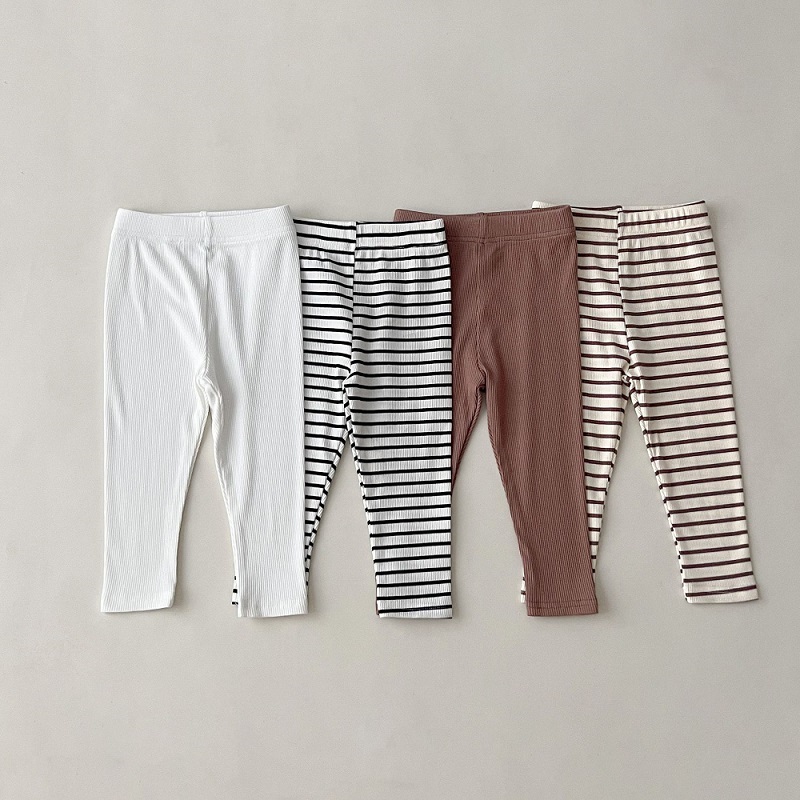 아기 옷 0-6 세 어린이 바지 줄무늬 면 소녀 솔리드 - Summer Clothing Newborn 리뷰 및 가격