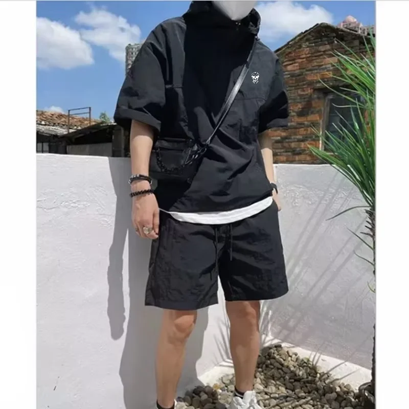 남성용 후드 지퍼가 달린 골프 반팔 탑 + 반바지 투피 - Yours Clothing Summer Jackets 리뷰 및 가격