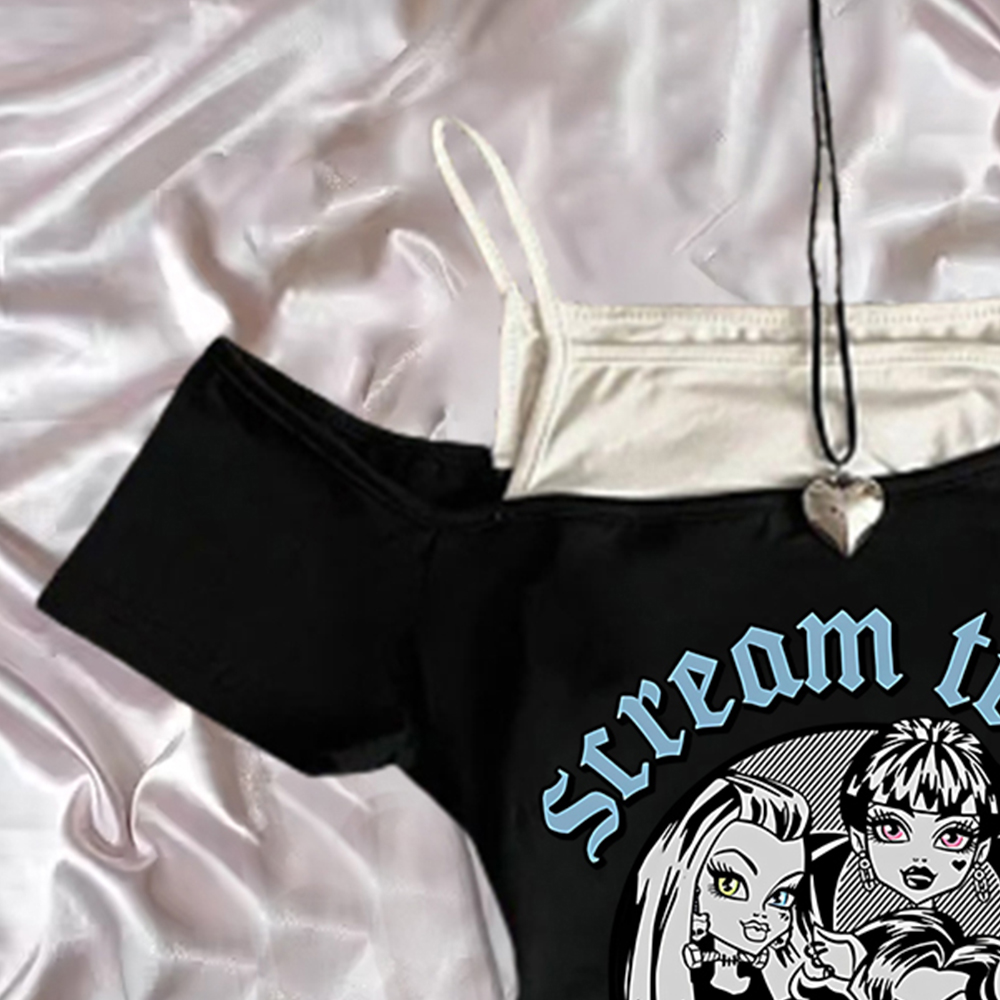 미적 펑크 페어리 티 카와이 베이비 프린트 street - Summer Clothing Newborn 리뷰 및 가격