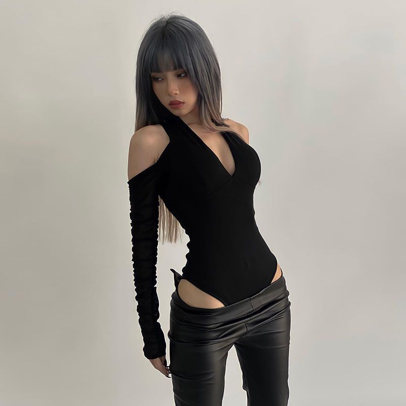 여성용 섹시한 속이 비치는 바디수트 긴팔 오프숄더 탑  - Summer Clothing Bundle 리뷰 및 가격