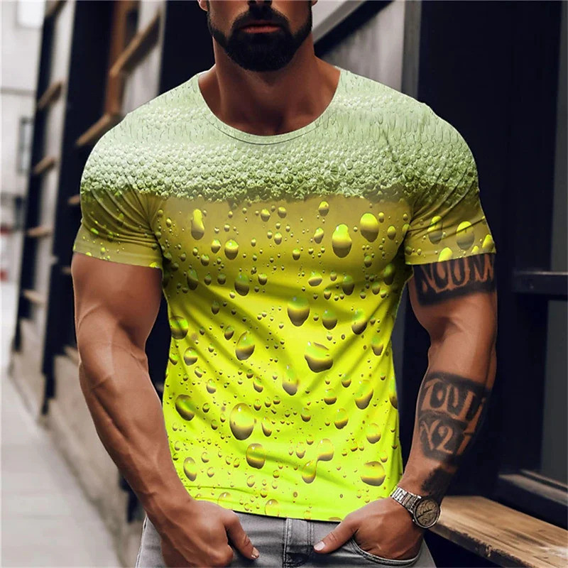 2025 남성용 티셔츠 3D 프린트 맥주 티셔츠 남성용 - Summer Clothing Men 2025 리뷰 및 가격