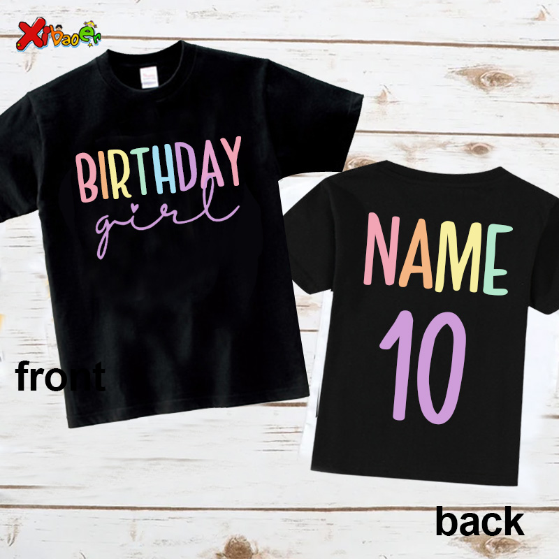 생일 소녀 티셔츠 파티 의상, 맞춤형 이름 셔츠, 아기 - Summer Clothing Name 리뷰 및 가격
