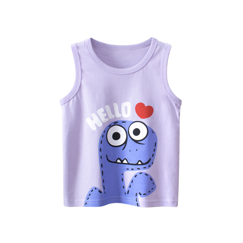 2023 여름 여아용 어린이 조끼, 100% 코튼 공룡 - Summer Clothing Newborn 리뷰 및 가격