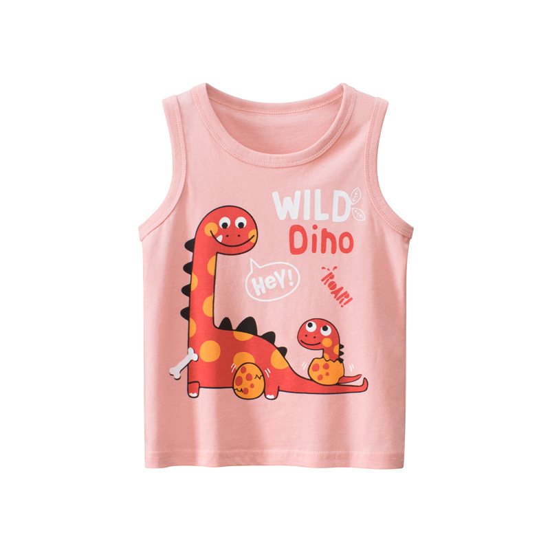 2023 여름 여아용 어린이 조끼, 100% 코튼 공룡 - Summer Clothing Newborn 리뷰 및 가격