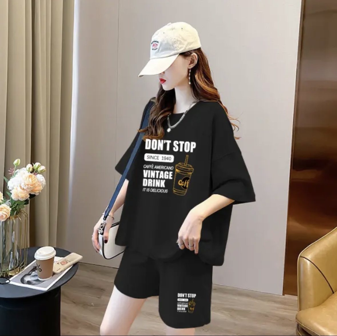 패션 여성 여름 반바지 세트, 스포츠웨어, 오버사이즈  - Summer Clothing For Women 리뷰 및 가격